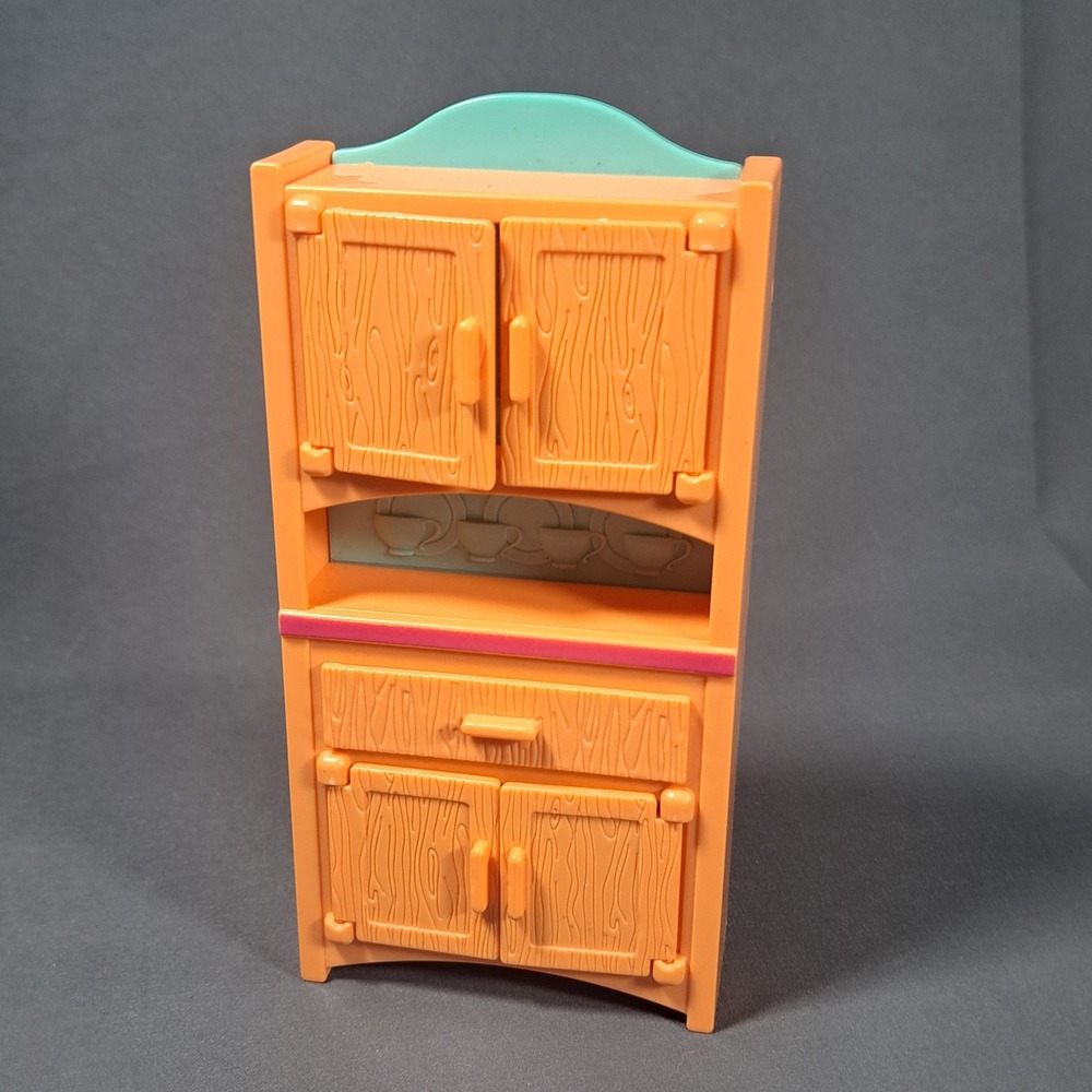 Toys R Us You & Me Happy Together Kitchen Hutch Orange Teal Dollhouse Furniture